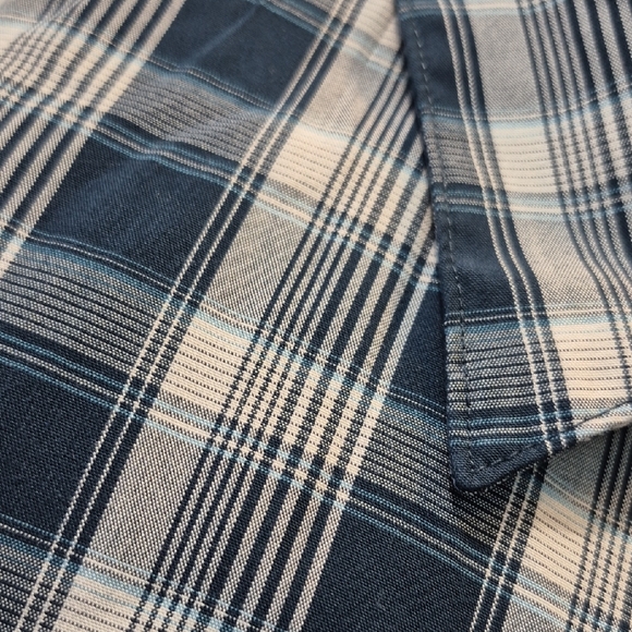 Van Heusen XXL Mens Short Sleeve Blue And White Casual Button Down Shirt - Picture 15 of 15